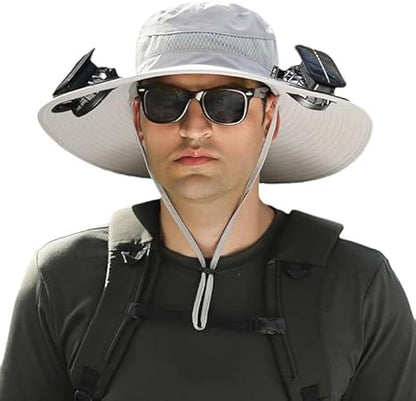 Sombrero con ventilador de energía solar Belleza Pro Ultra Durable