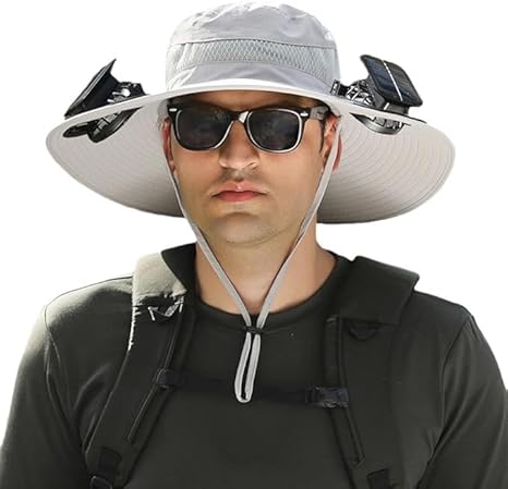 Sombrero con ventilador de energía solar Belleza Pro Ultra Durable