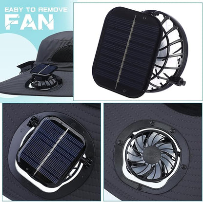Sombrero con ventilador de energía solar Belleza Pro Ultra Durable